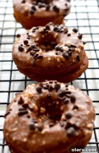 Protein Donuts - Cake Batter & Double Chocolate 4 Rich Chocolate Chocolate Protein Donuts with frosting