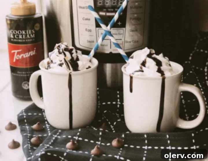 Easy Instant Pot Hot Chocolate 4 Instant Pot Hot Chocolate ready to be served