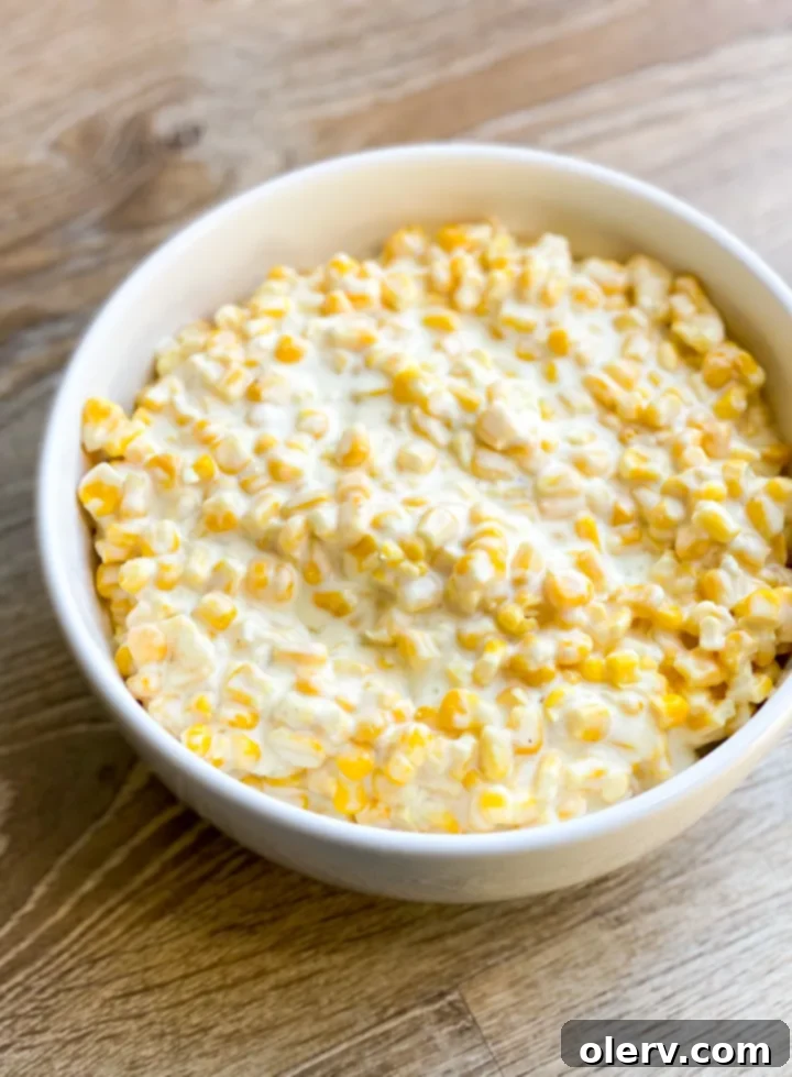 Instant Pot Creamed Corn for easy recipe sharing on Pinterest