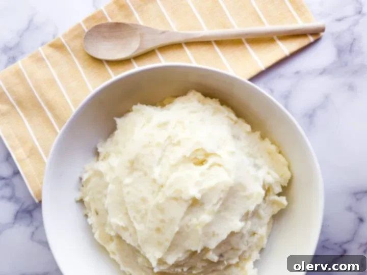 Fluffy Instant Pot Mashed Potatoes in Minutes 7 Ingredients for Instant Pot Mashed Potatoes laid out on a counter.