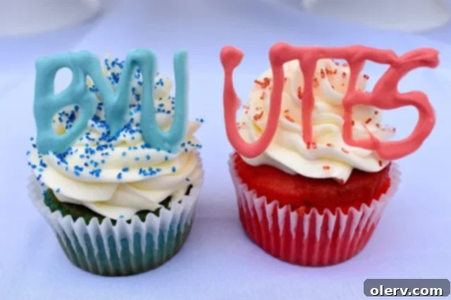 Rivalry Utah Vs BYU Cupcakes