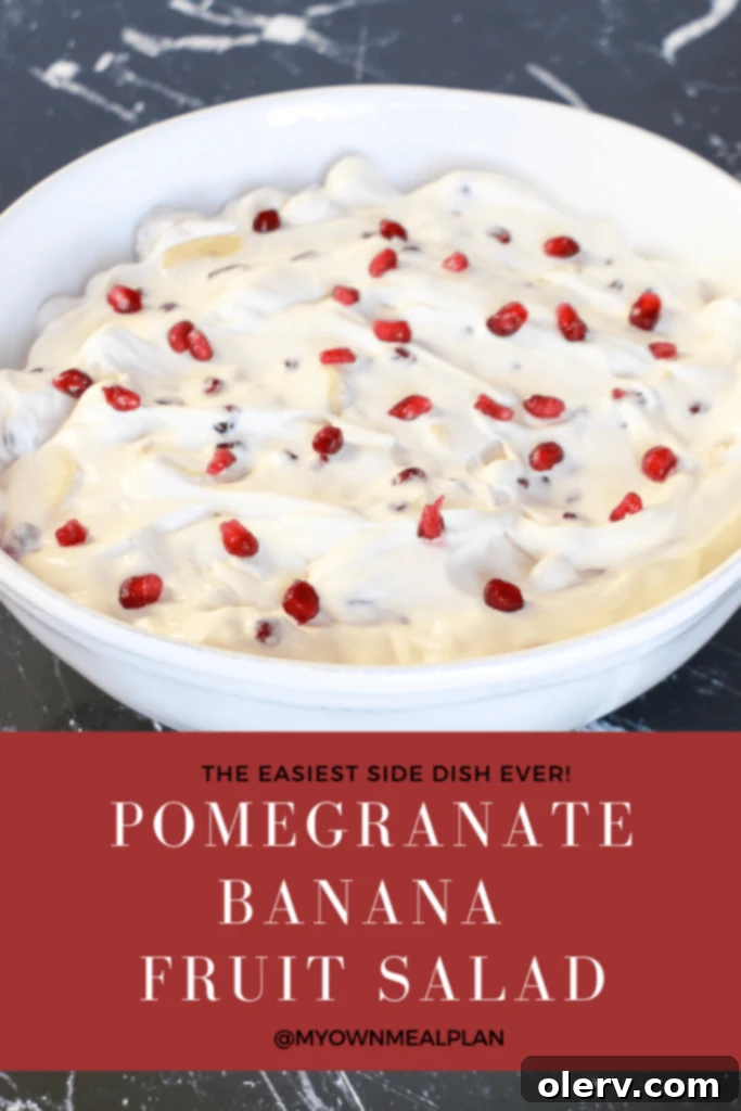 Pomegranate Banana Fruit Salad final presentation