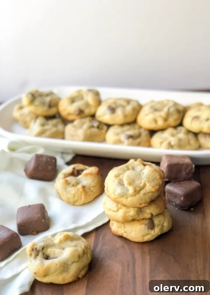 Gooey Salted Caramel Stuffed Cookies 3 Salted Caramel Stuffed Cookie cross-section with gooey caramel
