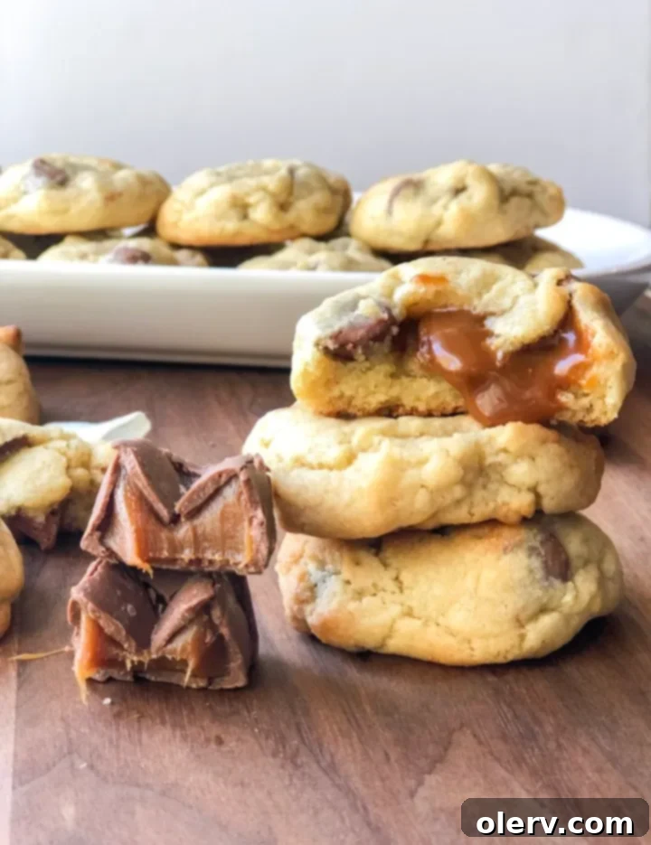 Gooey Salted Caramel Stuffed Cookies 4 Salted Caramel Stuffed Cookie close-up