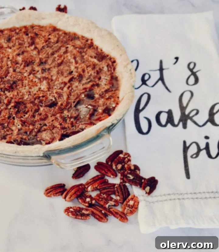 Effortless Pecan Perfection 5 Warm Easy Pecan Pie just out of the oven, rich and inviting