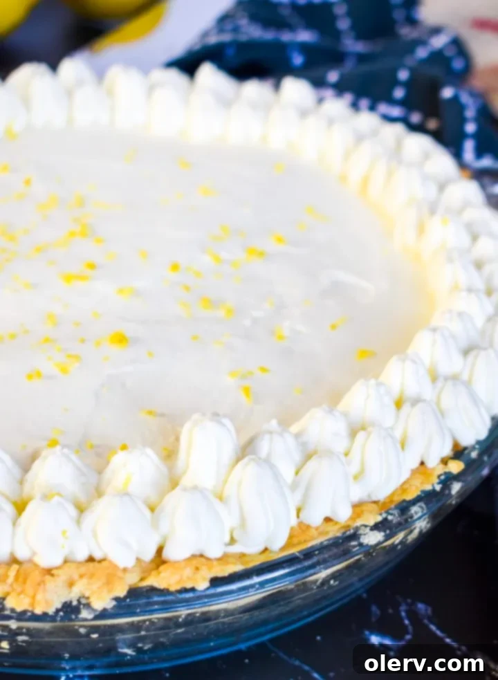 Velvety Tangy Lemon Pie 6 Two slices of Sour Cream Lemon Pie on plates, ready to be served