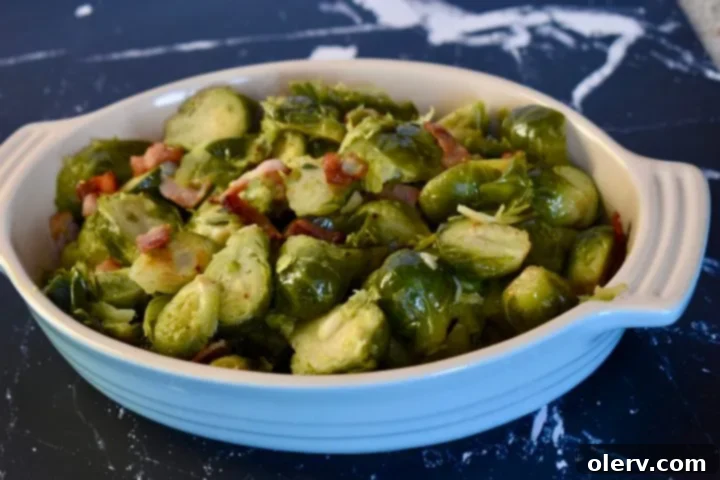 Effortless Instant Pot Bacon Brussels Sprouts 2 Instant Pot Bacon and Brussels Sprouts ready to be cooked