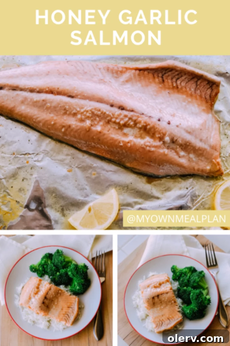 Honey Garlic Salmon recipe pin