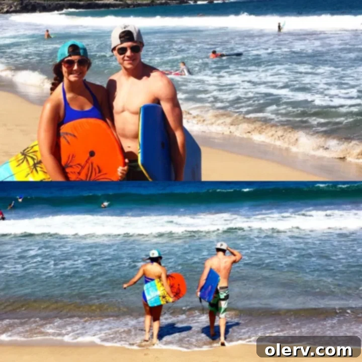 Unforgettable Maui: Your Essential Travel Companion 19 People enjoying boogie boarding in the waves at DT Fleming Beach, Maui