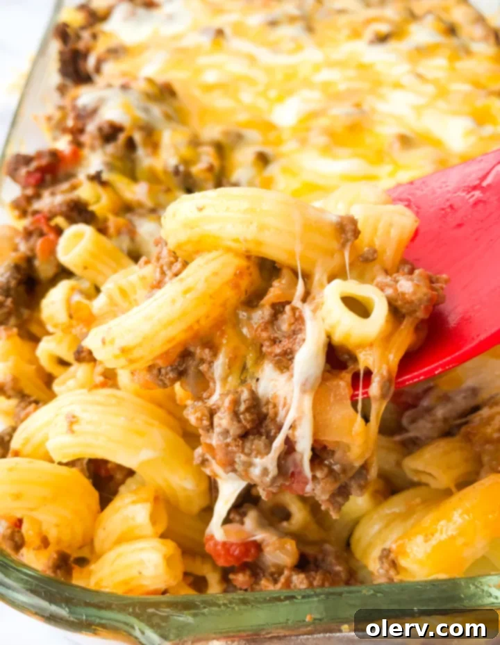 Loaded Mac and Cheese Casserole with a perfect golden cheese crust