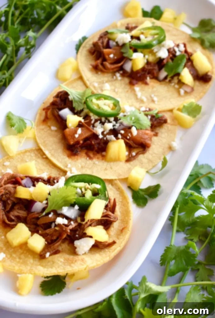 Easy Instant Pot Tacos Al Pastor 3 Close-up of Tacos Al Pastor ingredients, showing the vibrant colors of the marinade