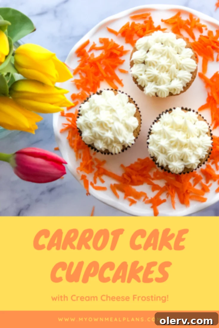 Carrot Cake Cupcakes with Cream Cheese Frosting