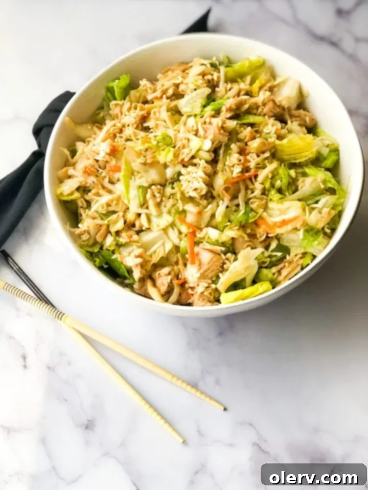 Crispy Ramen Chicken Salad 5 Freshly chopped green onions, carrots, and cilantro for the salad