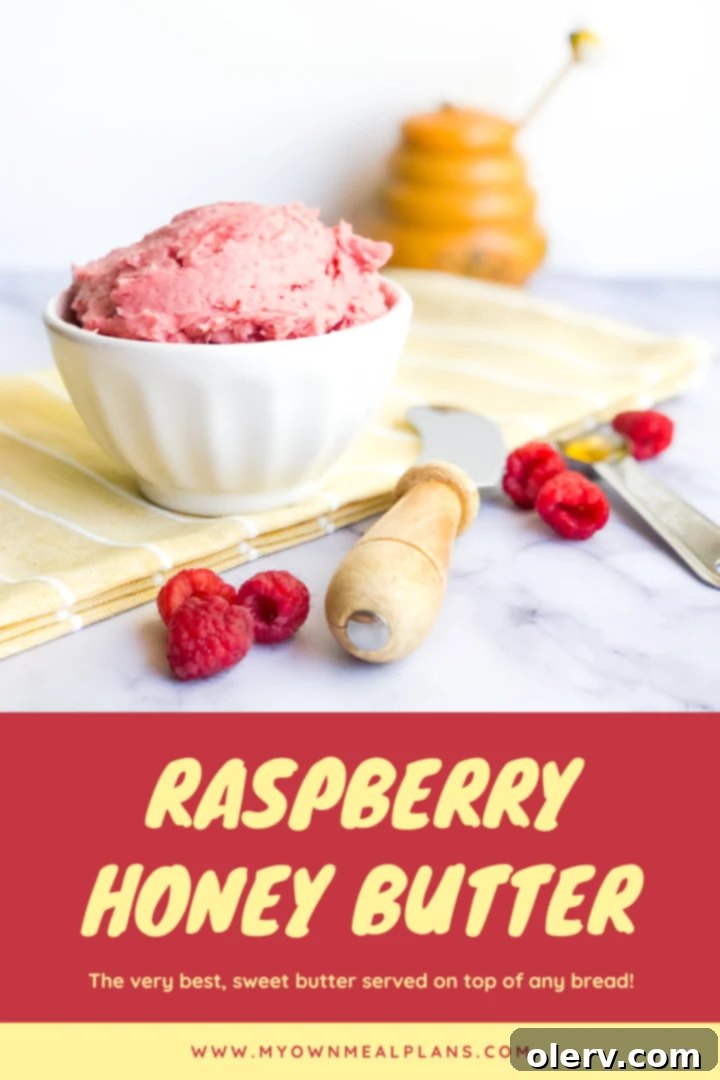 Pinterest image for Raspberry Honey Butter