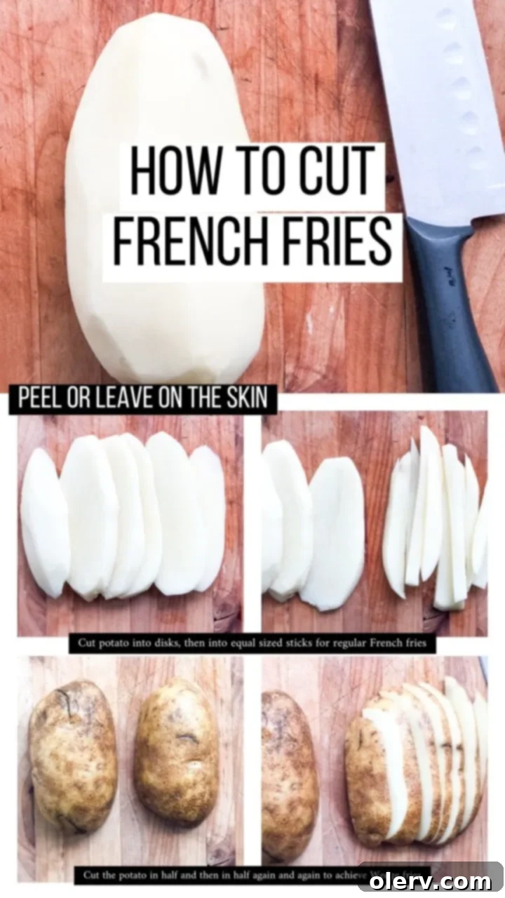 Mouthwatering Seasoned French Fries 4 Hand-cut potato wedges and sticks, perfectly prepared for soaking