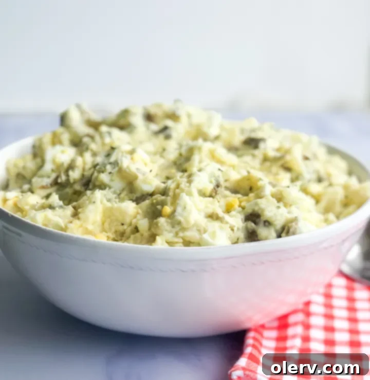Effortless Instant Pot Potato Salad 3 Instant Pot filled with cooked potatoes, ready to be prepared for the potato salad.