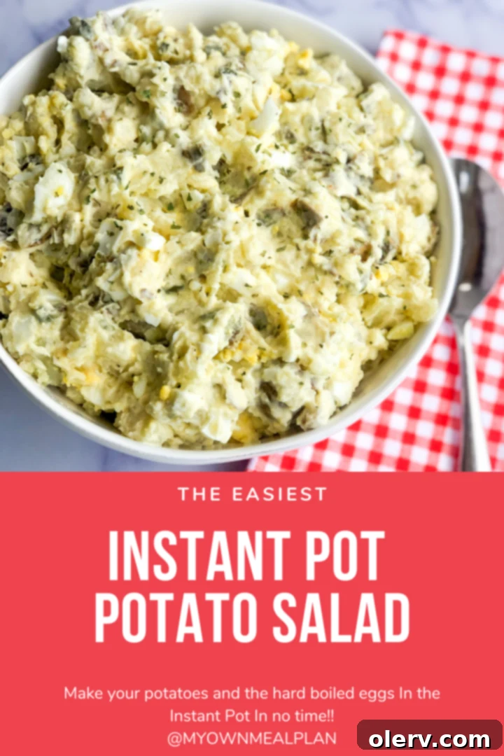 Pin this Instant Pot Potato Salad recipe on Pinterest to save it for your next meal!