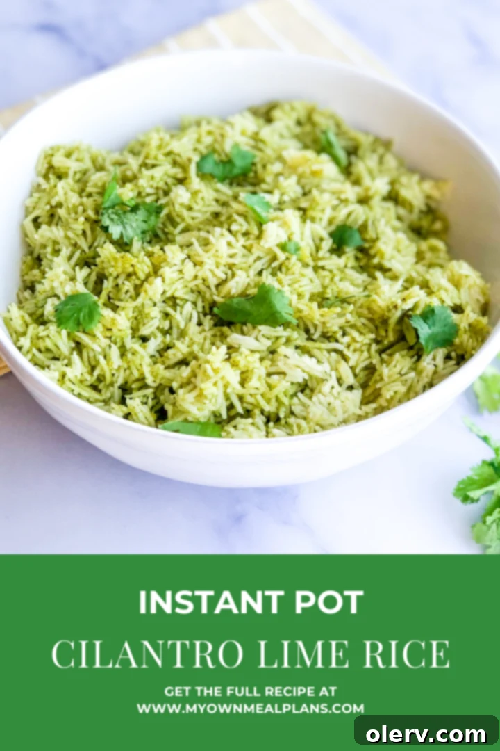 Pinterest pin for Cilantro Lime Rice