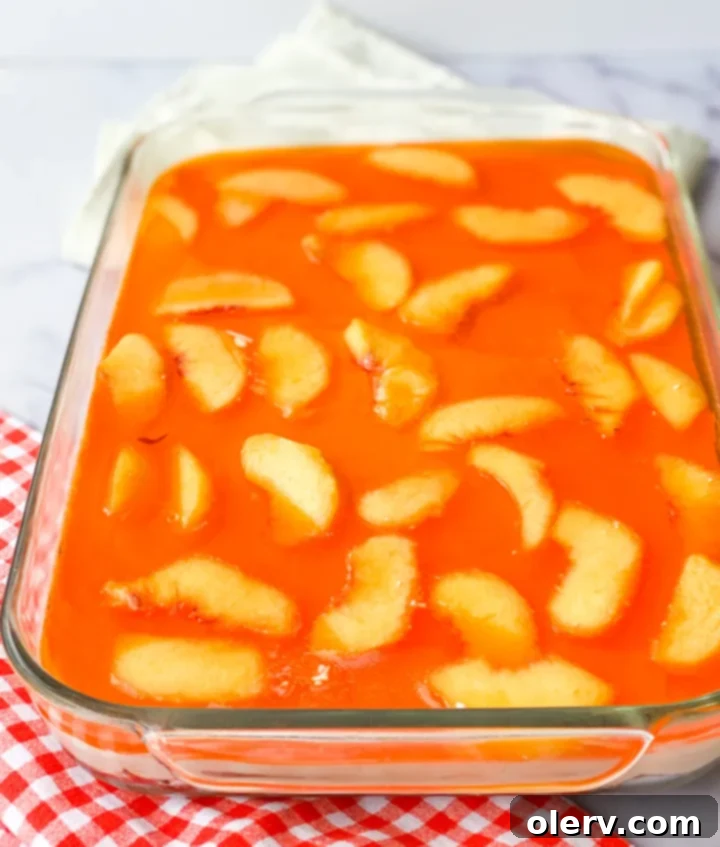 Peaches & Cream Pretzel Salad