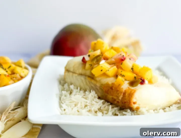 Flaky Air Fryer Halibut with Zesty Mango Salsa 6 Fluffy coconut rice in an Instant Pot, ready to be served.