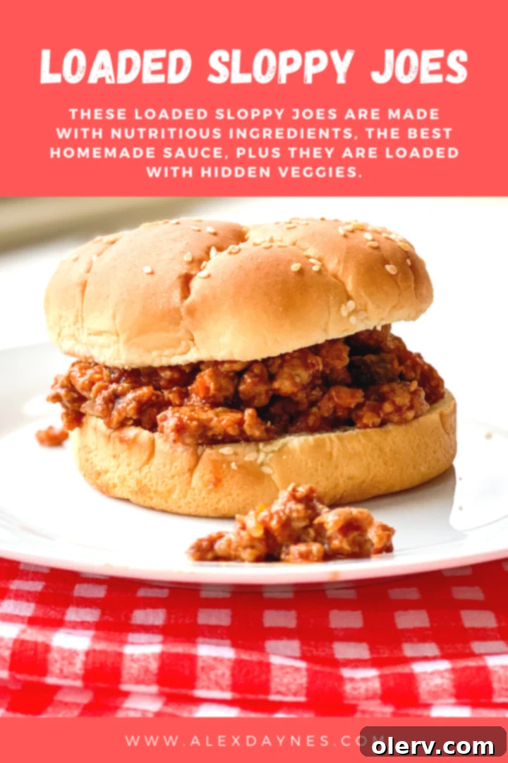 Pin this Loaded Sloppy Joes recipe for later