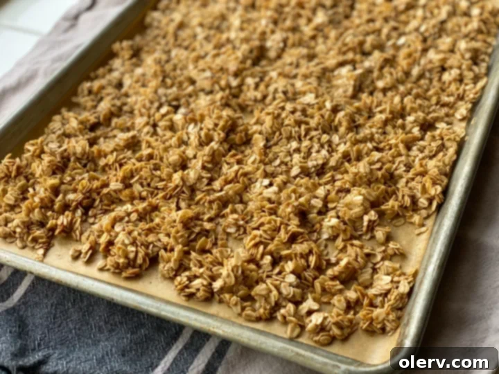 Effortless Vanilla Granola 7 A bowl filled with large, irresistible clusters of Easy Vanilla Granola.