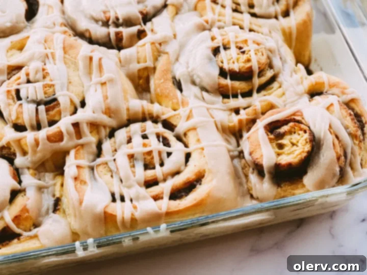 Spiced Pumpkin Cinnamon Rolls with Brown Butter Glaze 6 Pumpkin cinnamon rolls ready for the oven
