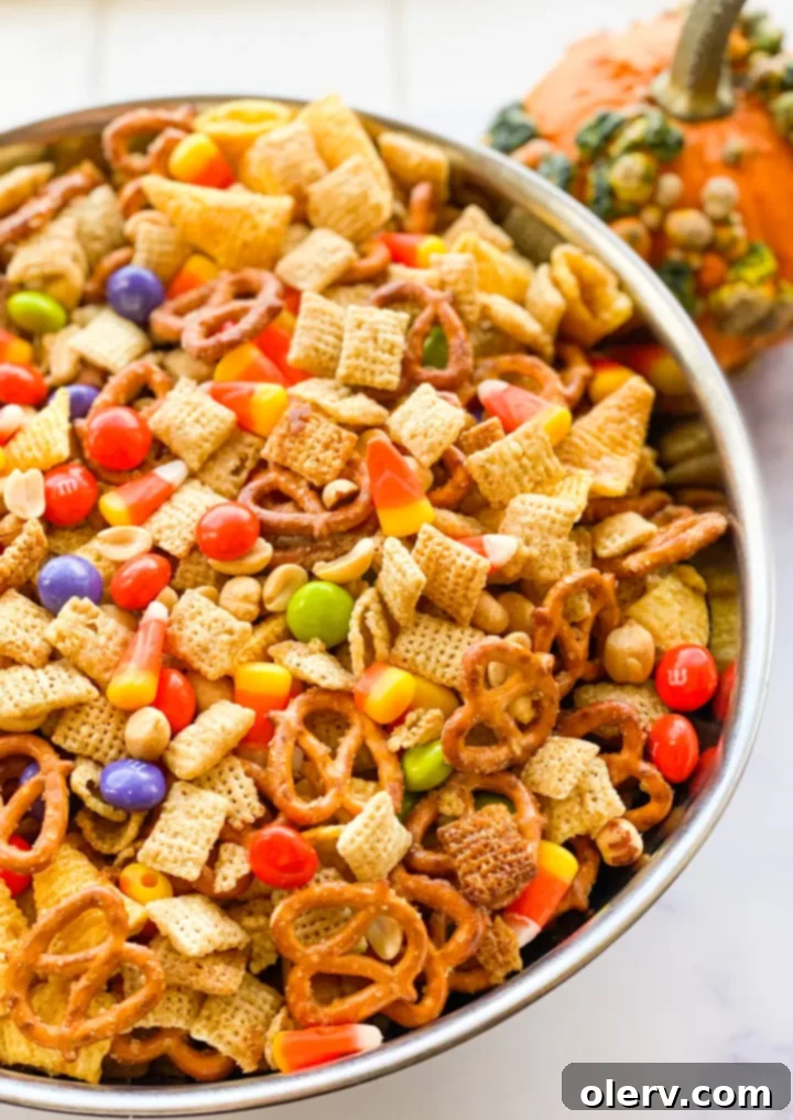 Monster Munch 6 Halloween Chex Mix with various candies and nuts