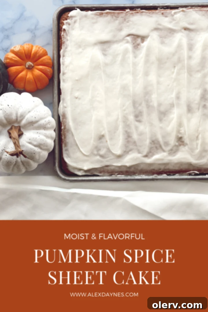 Pumpkin Spice Sheet Cake Pinterest Image