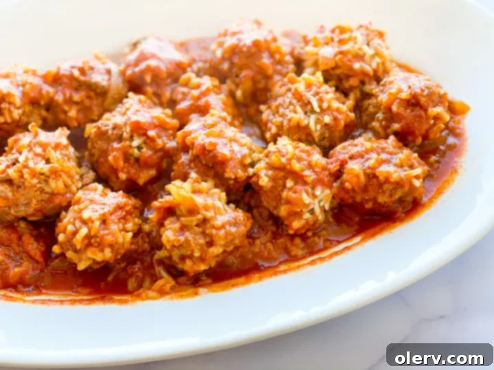Deliciously Simple Instant Pot Porcupine Meatballs 2 Instant Pot Porcupine Meatballs served in a bowl