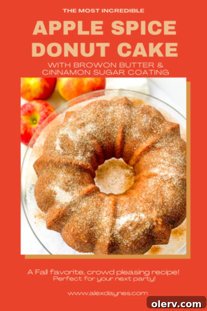 Pinterest graphic for Apple Cider Donut Cake