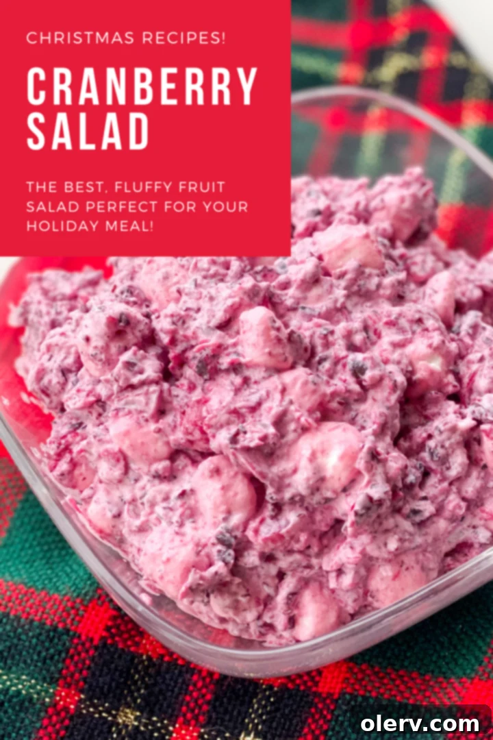 Pinterest Graphic for Cranberry Salad