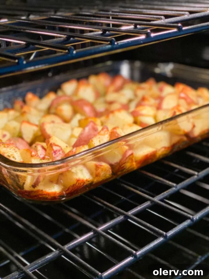 Crispy Garlic Roasted Potatoes 2 Perfectly roasted garlic potatoes, golden brown and ready to serve.