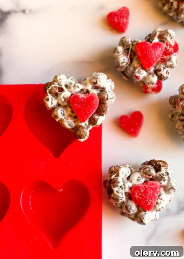 Cocoa Puff Cinnamon Heart Bars 6 Various heart-shaped silicone molds for baking and treats
