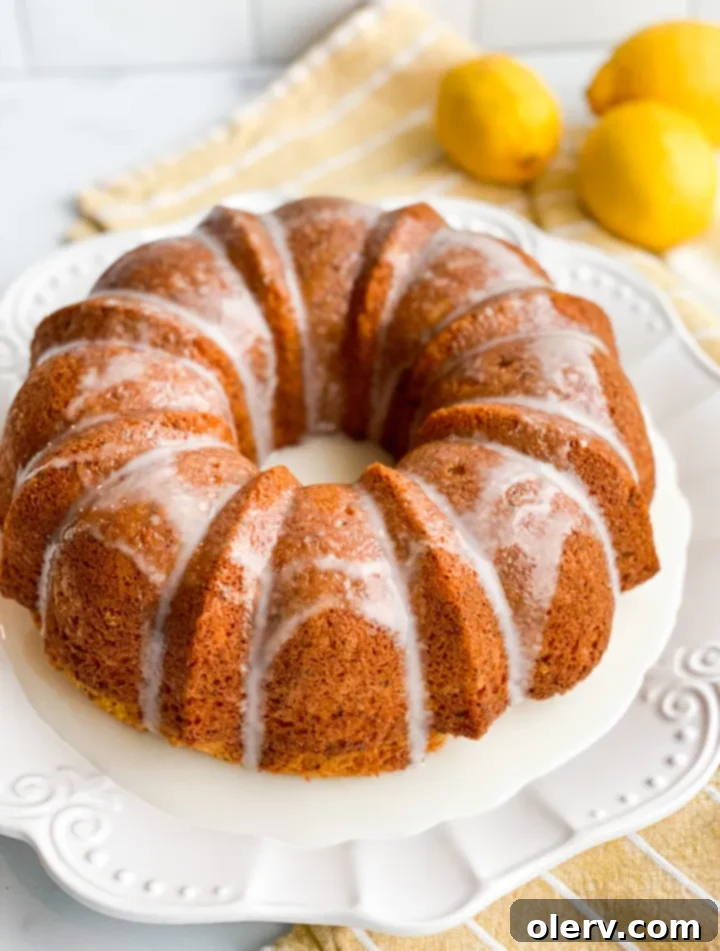 Limon Soslu Haşhaşlı Kek 8 Poppy Seed Bundt Cake with Lemon Glaze