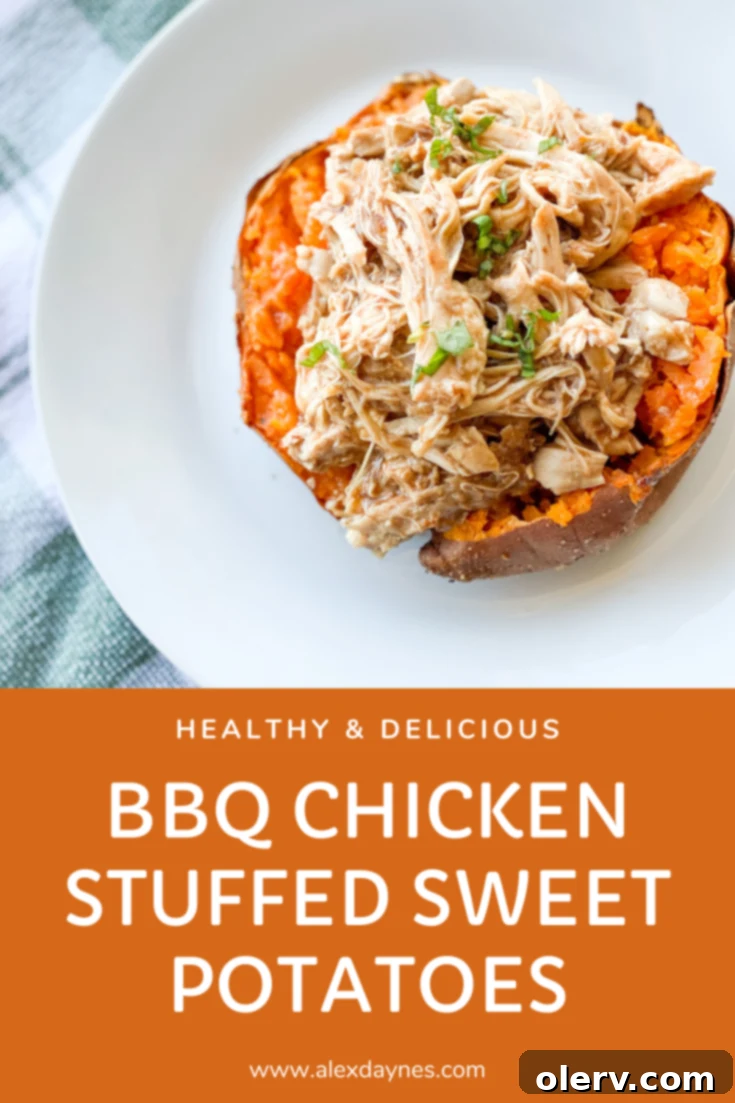 BBQ Chicken Marinade Stuffed Sweet Potato