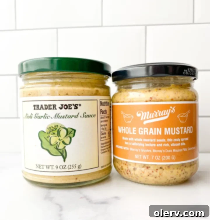Easy Instant Pot Corned Beef Brisket 5 Two types of mustard, recommended for the corned beef recipe