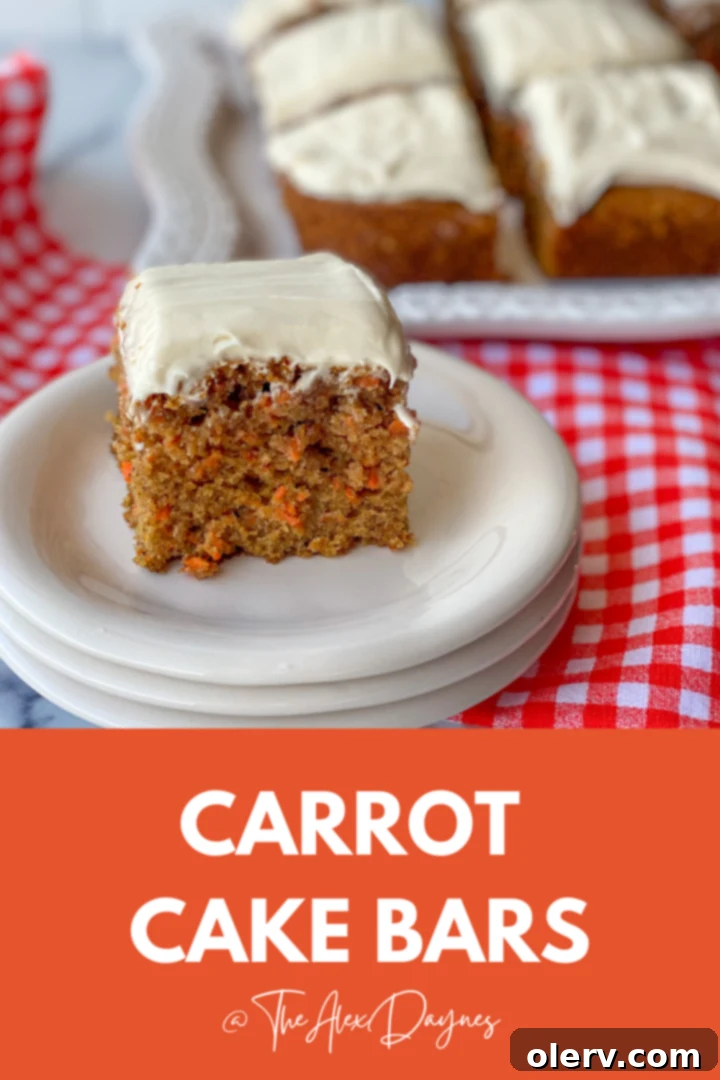 Pinterest pin image for Carrot Cake Bars