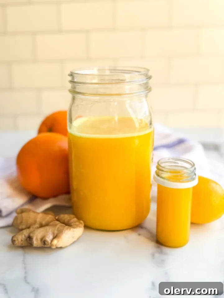 Homemade Ginger Immunity Shots